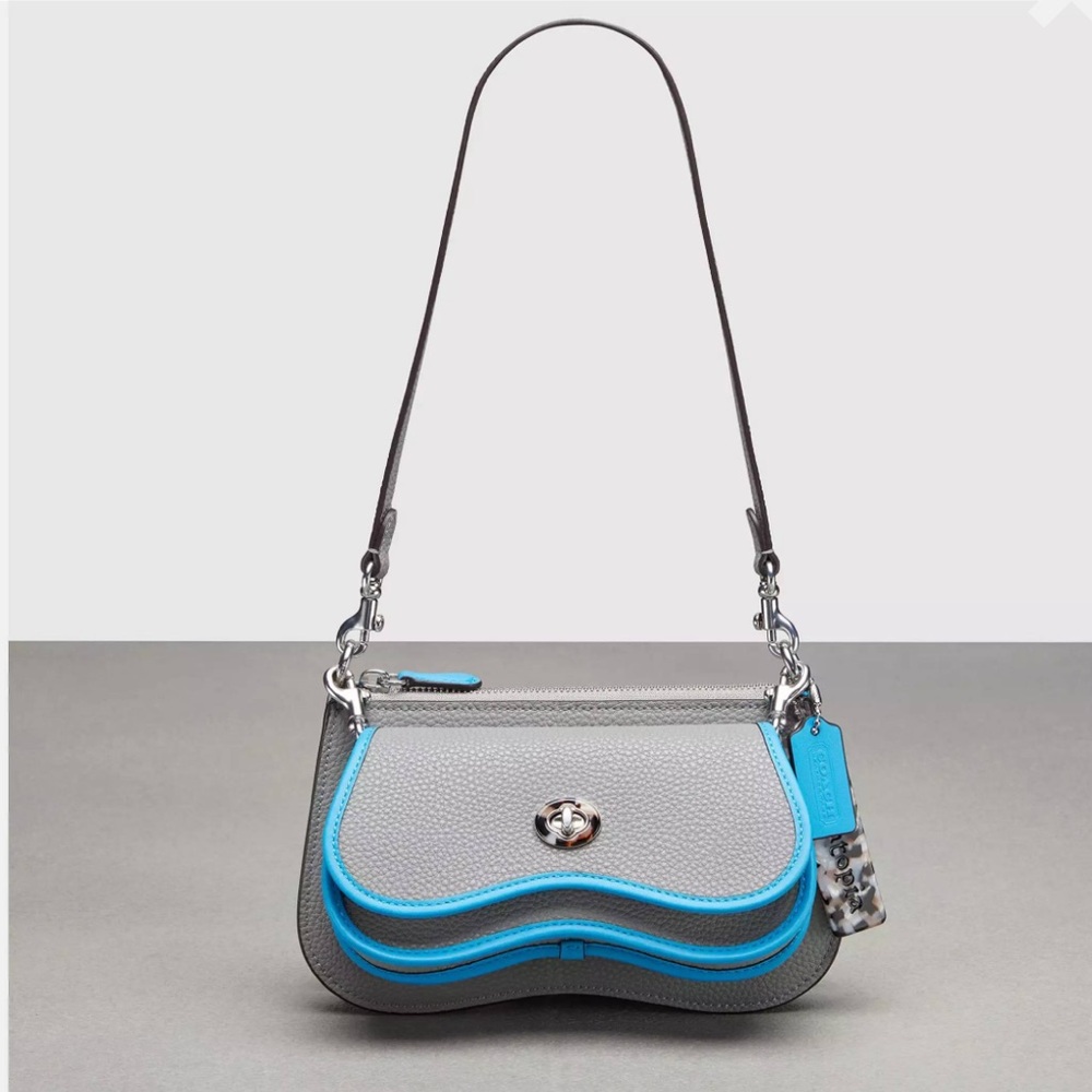 Wavy Double Pouch Bag In Coachtopia Leather